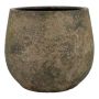 Pot de fleurs en céramique AROON avec veinures, vert antique, 16 cm, Ø 19 cm