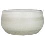 Coupe à fleurs DELTA rainurée, en céramique, gris clair-blanc, 14 cm, Ø 29 cm