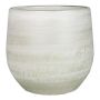 Cache-pot DELTA rainuré, céramique, gris clair-blanc, 33 cm, Ø 36 cm