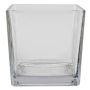 Porte-bougie KIM OCEAN en verre, transparent, 8 x 8 x 8 cm