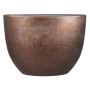 Cache-pot AGAPE, céramique, ovale, veiné, cuivre, 50 x 20 x 36 cm