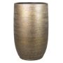Vase décoratif AGAPE, céramique, veiné, doré, 40 cm, Ø 26 cm