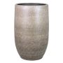 Vase décoratif AGAPE, céramique, veiné, blanc-marron, 40 cm, Ø 26 cm