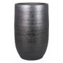 Vase décoratif AGAPE, céramique, veiné, noir, 50 cm, Ø 32 cm
