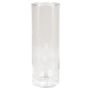Vase à fleurs SANYA OCEAN, en verre, cylindrique, transparent, 25 cm, Ø 10 cm