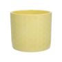 Pot en céramique FERDINANTA à motifs, jaune mat, 13,1 cm, Ø 15,5 cm
