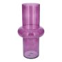 Vase à fleurs ELSABEA, verre recyclé, violet transparent, 31 cm, Ø 15 cm