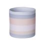Pot de fleurs ALIOSCHA à motifs, céramique, rose-crème-bleu, 11,5 cm, Ø 11 cm