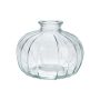 Vase à fleurs ALFHARD, en verre rainuré, transparent, 8,5cm, Ø10,5cm