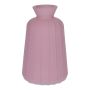 Bouteille décorative en verre TATIANA rainurée, mauve mat, 11 cm, Ø 6,5 cm