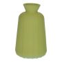 Bouteille décorative en verre TATIANA rainurée, vert olive mat, 11 cm, Ø 6,5 cm