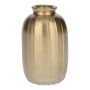 Bouteille SILVINA en verre, striée, doré métallisé, 12 cm, Ø 7 cm
