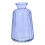 Bouteille décorative en verre TATIANA à rainures, lilas transparent, 11 cm, Ø 6,5 cm