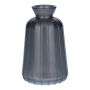 Bouteille décorative en verre TATIANA rainurée, gris métallisé, 11 cm, Ø 6,5 cm