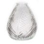 Bouteille en verre NELLOMIO avec motif de feuilles, transparente, 16 cm, Ø 14 cm