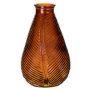 Bouteille en verre NELLOMIO avec motif feuillage, marron-transparent, 23 cm, Ø 14 cm