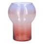 Vase décoratif ONOFRIO, verre, violet-rose-saumon-transparent, 16 cm, Ø 12 cm