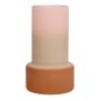 Vase décoratif NULAILA, verre, rose-beige-marron-mat, 18 cm, Ø 10,5 cm