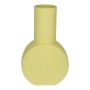 Vase rond ORESTINO en verre, jaune mat, 14 x 7,5 x 22,5 cm