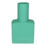 Vase carré ORESTINO en verre, vert menthe mat, 13 x 7,5 x 22,5 cm