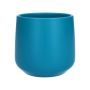 Pot de fleurs ZIOKA en céramique, turquoise mat, 13,5 cm, Ø 14,5 cm