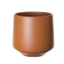 Pot de fleurs ZIOKA en céramique, couleur caramel mat, 15,8 cm, Ø 18 cm