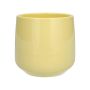 Pot de fleurs ZIOKA en céramique, jaune mat, 15,8 cm, Ø 18 cm