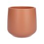 Pot de fleurs ZIOKA en céramique, couleur terre cuite mate, 15,8 cm, Ø 18 cm