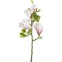 Branche de fleurs artificielles Magnolia NERLENA, rose-blanc, 65cm
