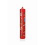 Calendrier de l'Avent, bougie cylindrique TEMPERANCE, jours de l'Avent en impression photo, rouge et multicolore, 26,5 cm, Ø 5 cm - Fabriquée en Allemagne