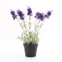Lavande artificielle LOUISE, pot décoratif, violet foncé, 30cm, Ø3cm