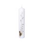 Calendrier de l'Avent, bougie cylindrique KEEVA, jours de l'Avent sérigraphiés, blanc-or, 26,5 cm, Ø 5 cm - Fabriqué en Allemagne