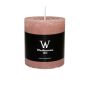Bougie bloc AURORA, bois de rose, 8cm, Ø6,8cm, 34h - Made in Germany