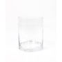 Porte-bougie cylindre en verre SANSA EARTH, transparent, 15cm, Ø12cm