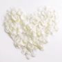 Pétales de rose en soie YAMINA, 300 pcs, crème-blanc, 5x5cm