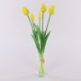 Bouquet de tulipes artificielles LONA, jaune-vert, 45cm, Ø15cm
