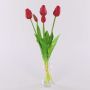 Bouquet de tulipes artificielles LONA, rouge, 45cm, Ø15cm