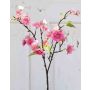 Branche de fleurs de cerisier artificielle SOEY, rose-rose fuchsia, 45cm