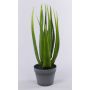 Aloès artificiel NAMIKA, dans un pot décoratif, vert, 60cm, Ø30cm
