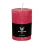 Bougie bloc AURORA, framboise, 14cm, Ø10cm, 100h - Made in Germany