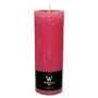 Bougie bloc AURORA, framboise, 19cm, Ø10cm, 155h - Made in Germany