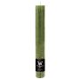 Bougie cylindrique AURORA, vert olive, 20cm, Ø3,5cm, 23h - Fabriquée en Allemagne