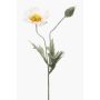 Coquelicot artificiel QUINTA, blanc, 40cm, Ø9cm