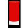 Bougie pour tombe REBECA, rouge-blanc, 10cm, Ø5,9cm, 50h