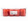 Bougie pour tombe JESENIA, 4 pièces, rouge-blanc, 5,9cm, Ø5cm, 25h