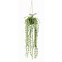 Suspension artificielle avec ficus pumila PANJA, pot décoratif, vert, 60cm