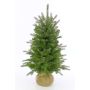 Sapin de Noël synthétique WELLINGTON, sac de jute, LEDs, 90cm, Ø65cm
