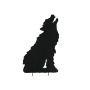 Décoration d'Halloween : silhouette de loup SPOOKY WOLF, noir, 63 cm