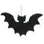Décoration d'Halloween : silhouette de chauve-souris SPOOKY BAT, noire, 32 cm