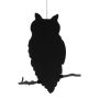 Décoration d'Halloween : silhouette de chouette SPOOKY OWL, noire, 62 cm